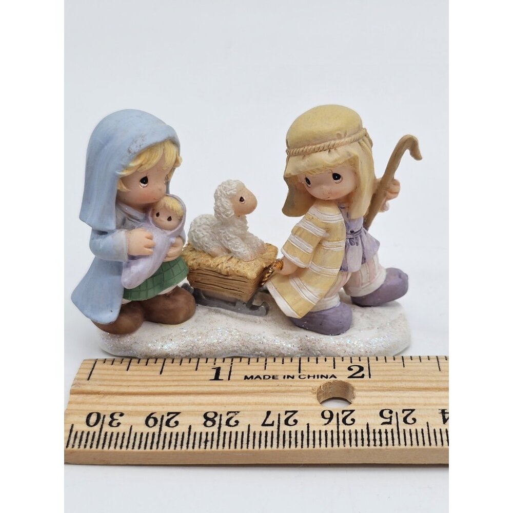 Precious Moments Nativity Holy Family & Angel With Star Mini Figurines Christmas - Picture 8 of 13